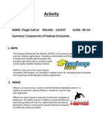 Activity: NAME: Chogle Saif Ali ROLLNO.: 12CO27 Class: Be-Co Summary: Components of Hadoop Ecosystem