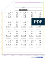 Add 3 Decimals Worksheet