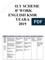 Yearly Scheme of Work English KSSR Year 6 2019