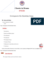 Classics in Drama: Development of The Elizabethan Drama