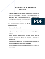 Caracteristicas de Los Materiales No Ferrosos