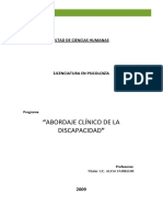 Abordaje Clínico de La Discapacidad