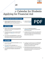 Senior Year Calendar For Students Applying For Financial Aid