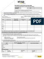 EFTB Family Takaful SURRENDER CANCELLATION Application Form V1.0 2018