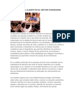 La Atención Al Cliente en El Sector Financiero