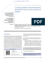 Common Pitfalls in Statistical Analysis: Intention To Treat Versus Per Protocol Analysis