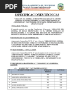 Especificaciones Técnicas Plan Covid