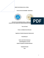 Proyecto de Inversion para La Creacion de Un Parque Acuatico