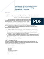 DO 17, S. 2010 - Guidelines in The Development And/or Acquisition of Various Information and Learning Systems in The Department of Education