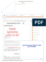 Sample Application Letter For OJT