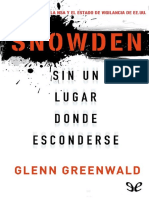 Snowden. Sin Un Lugar para Esconderse. Edward Snowden, La NSA y El Estado de Vigilancia de EE - UU - Glen Greenwald PDF