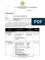 Memorandum Re Submission of January To June 2020 SPMS Performance Rating Forms