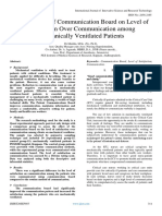 Effectiveness of Communication Board On Level of Satisfaction Over Communication Among Mechanically Venitlated Patients