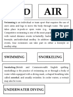 Swimming Snorkeling: Swimming Is An Individual or Team Sport That Requires The Use of