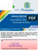 Concordância Nominal Na Construção Do Texto