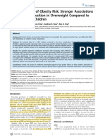 Genetic Markers of Obesity Risk: Stronger Associations With Body Composition in Overweight Compared To Normal-Weight Children