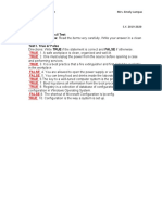 A. Paper and Pencil Test General Directions: Read The Items Very Carefully. Write Your Answer in A Clean Test I. True or False