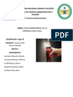 Tema: Ficha Empresarial de La: Empresa Coca Cola