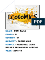 Economics Project Class 12