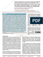 Proposed Protocol For Improving Staff Nurses' Awareness and Self - Efficacy With Novel Coronavirus SARS Cov 2 Outbreak