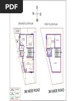 N S W E: Ground Floor Plan First Floor Plan