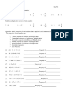 1 Properties of Real Numbers Worksheet