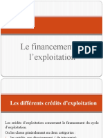 Financement de L'exploitation