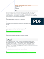 Avaliação AV1 - Teoria Da Adm Unidade 1 e 2