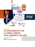 INFORME PLANEAMIENTO - Planeamiento de La Mina Arena Pan America Silver