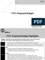 Metro Budget Presentation Sept. 2020