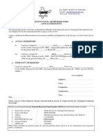 Institutional Membership Form (Annual/Permanent)