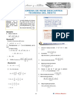 3ro Secundaria - Algebra Tema 6 Teorema Resto