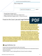 Fraud On The Court Law and Legal Definition