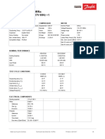 Technical Data Sheet Gly12Rra 115-127V 60Hz 1 R134A: Compressor Model Voltage Refrigerant