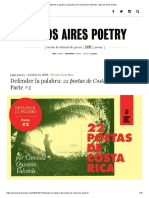 Defender La Palabra - 22 Poetas de Costa Rica - Parte #2 - Buenos Aires Poetry