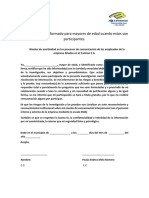 Consentimiento Informado para Mayores de Edad Cuando Estos Son Participantes