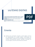 Aula 1 - Conceitos Fundamentais de Sistemas Digitais e Númericos