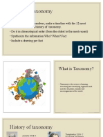 History of Taxonomy