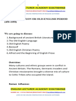 English Lecturer Academy 03367084968: The Anglo-Saxon or Old-English Period (450-1050)