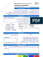 Checklist For Quotation: Company Data