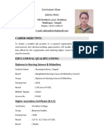 Curriculum Vitae: Carier Objective