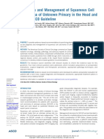 Diagnosis and Management of Squamous Cell Carcinoma of Unknown Primary in The Head and Neck - ASCO Guideline