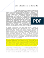 Ajuste Por Inflación y Deterioro de Los Activos No Monetarios