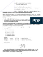 Teste T para Duas Médias PDF