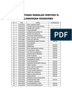 Daftar Tugas Makalah Individu H