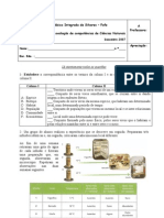 Teste Ciencias Naturais 8ºano