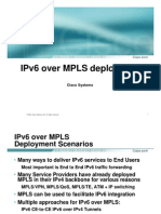 IPv6 Over MPLS Deployment