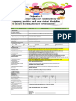 Objective 5: Managed Learner Behavior Constructively by Applying Positive and Non-Violent Discipline To Ensure Learning Focused Environments