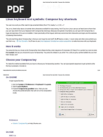 Linux Keyboard Text Symbols - Compose Key Shortcuts