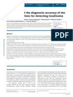 (1479683X - European Journal of Endocrinology) Comparison of The Diagnostic Accuracy of The Current Guidelines For Detecting Insulinoma